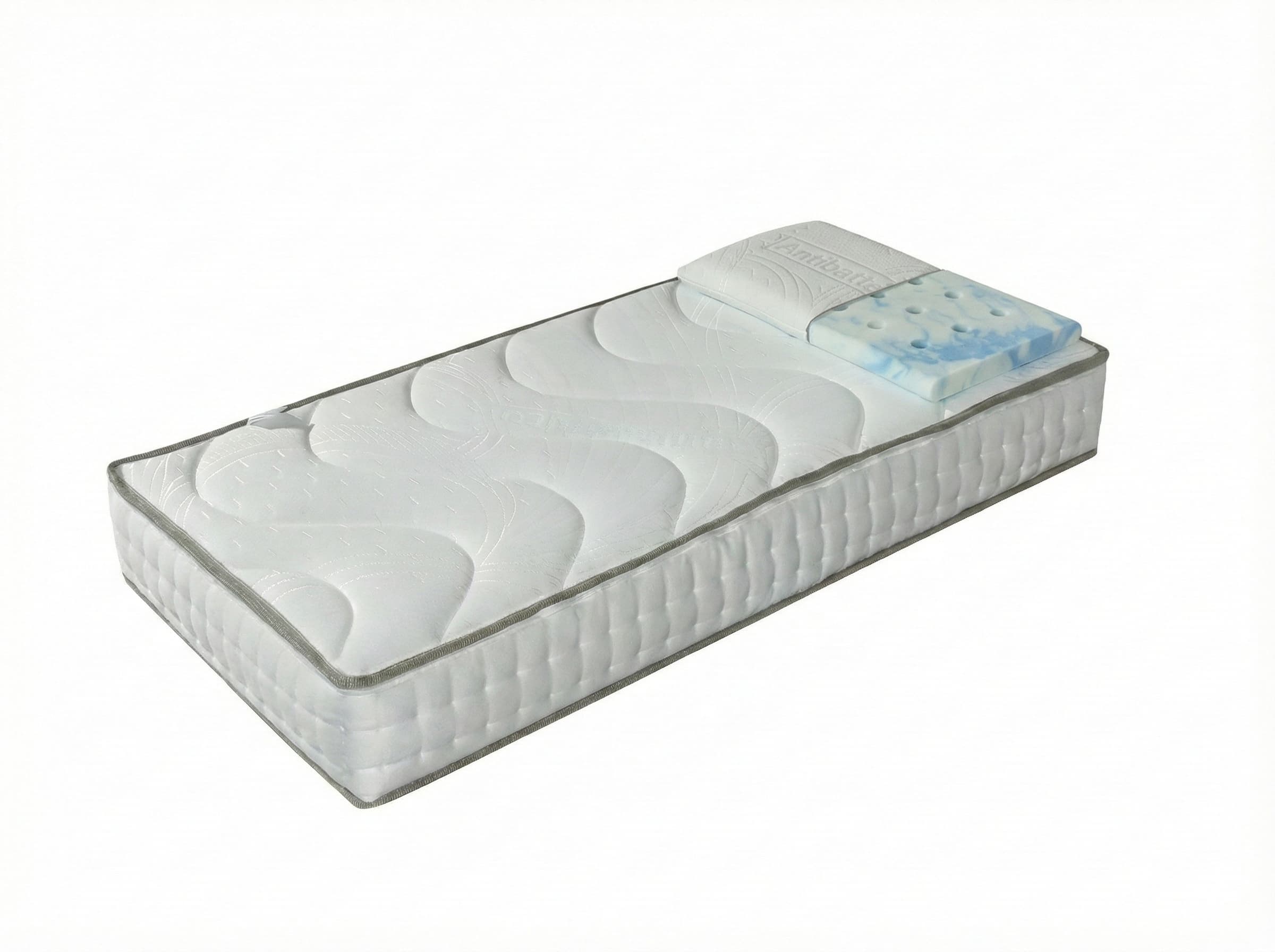 Cuscino Neonato Antisoffoco in Memory Foam HD | 3 cm con Federa Antibatterica - Niviababy Pure