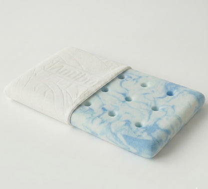 Cuscino Neonato Antisoffoco in Memory Foam HD | 3 cm con Federa Antibatterica - Niviababy Pure