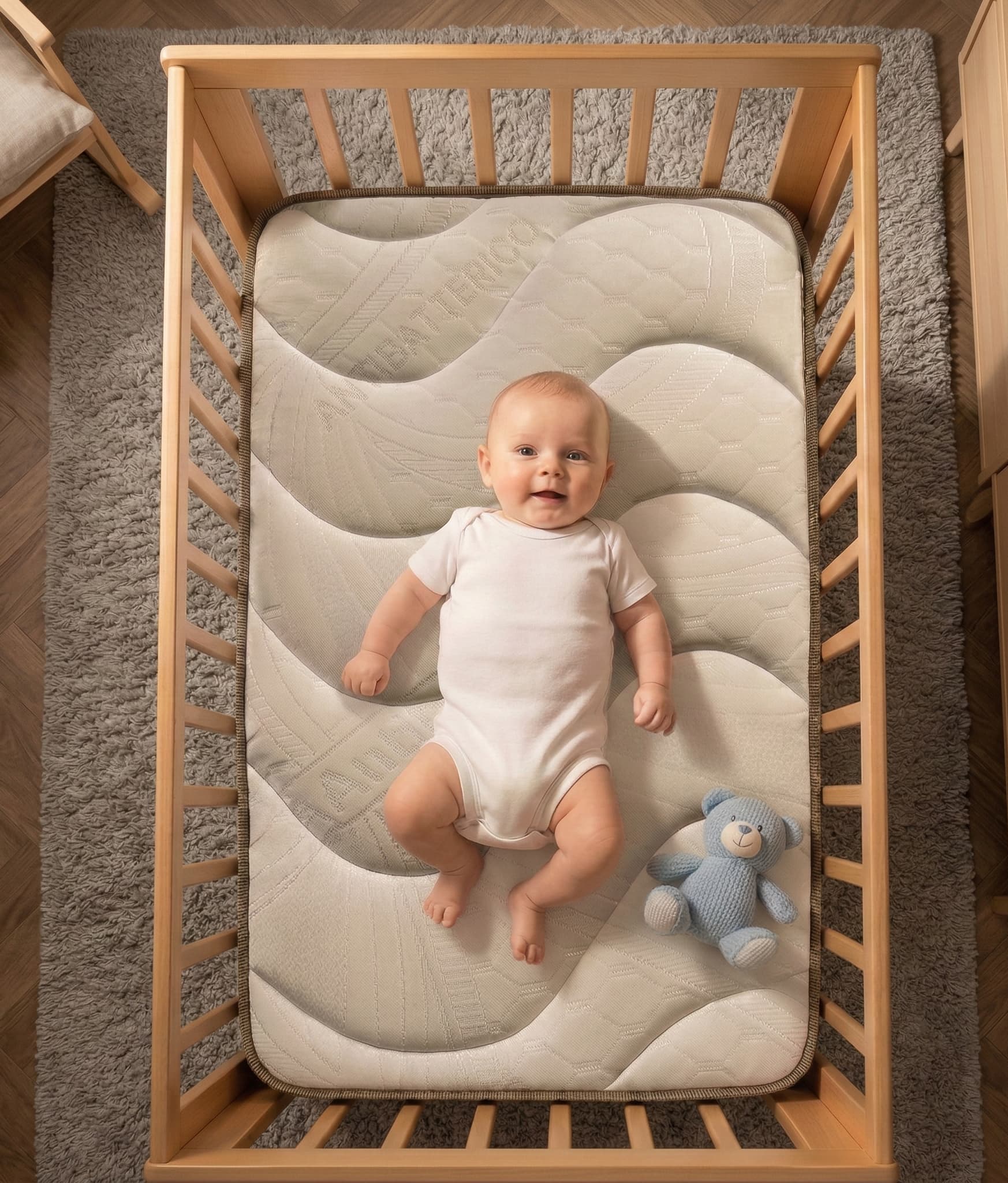 Materasso Neonato 15 cm in Memory HD Sfoderabile - Niviababy Kira
